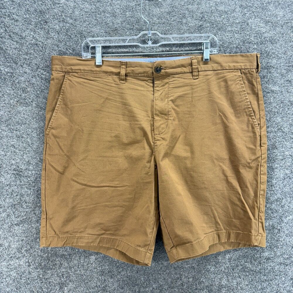 Tommy Hilfiger Shorts Men 40 Brown High Rise Chino Flat Front Cotton Pockets